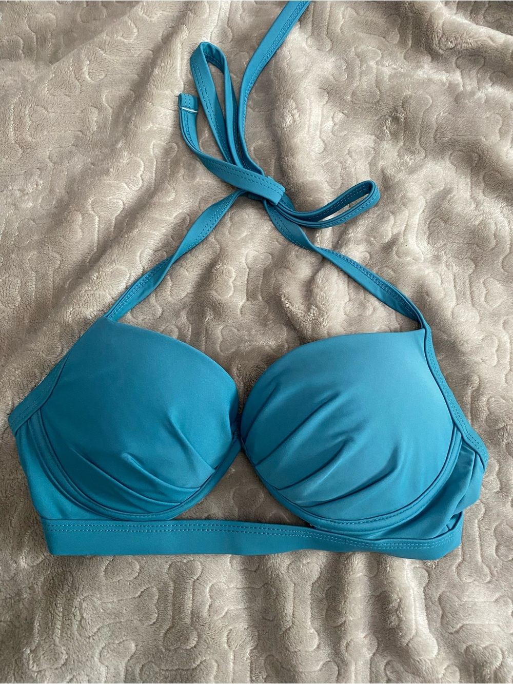 George Turquoise Halter Swim Bra
